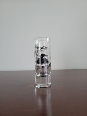 Minnesota State Bird Common Loon Shot Glass 4" Tall